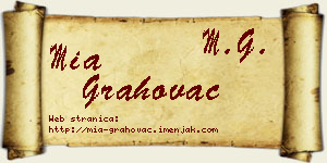 Mia Grahovac vizit kartica